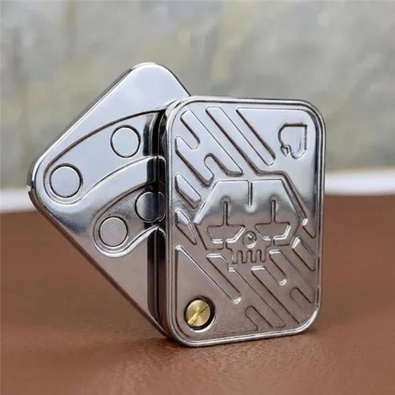 Fidget Spinner KK Pop Fingertip Gyro Solution Pressure Reduction Toy Push Poker Push Card EDC stainless Steel Toys Adult Gifts