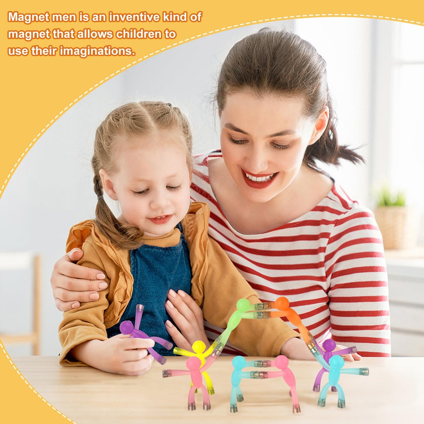 laleay 6pcs Magnetic Toys,People Figures for Kids, Adults Kids Gifts, Magnetic Men for Teens Gifts,Kids Sensory Toys